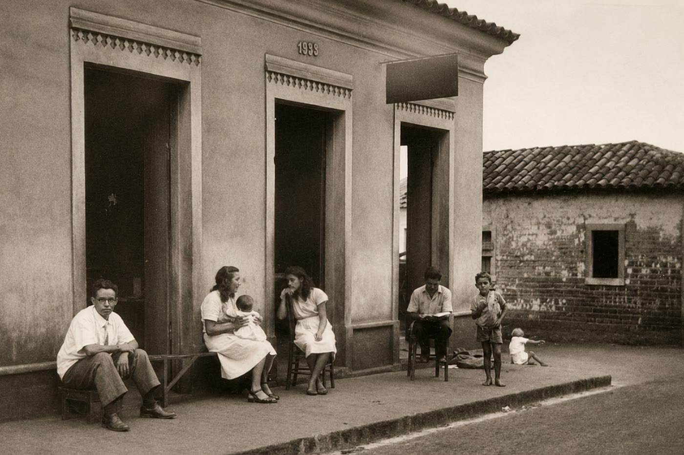Casarão com família — restaurada