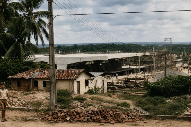 Ponte antiga — estrutura e céu recuperados, versão em cores
