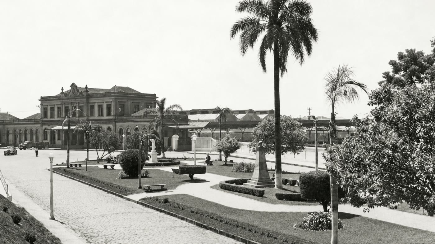 Praça histórica — restaurada